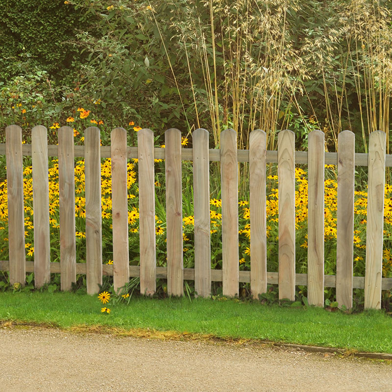 Forest 6' x 3' Heavy Duty Pressure Treated Pale Picket Fence Panel (1.8m x 0.9m)