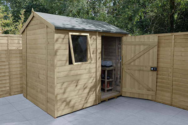 8x6 Forest Timberdale Tongue & Groove Pressure Treated Reverse Apex Shed